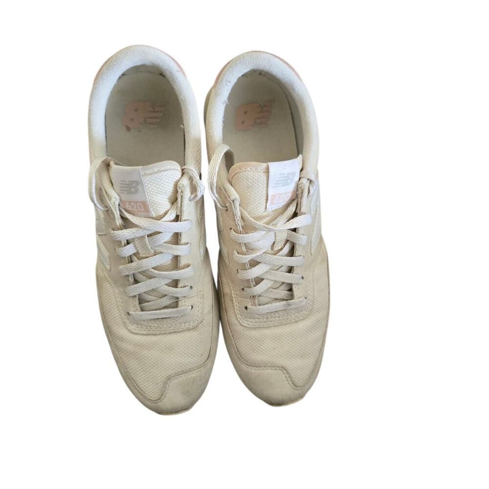 New Balance Trainers Womens Size 8 Cream Color Sneakers - Picture 3 of 6